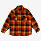 Vintage Frostproof Flannel Shirt M Mens Button Wool Blend 70s Plaid Yellow Red