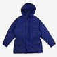 Gap Down Parka Jacket M Mens Blue Cotton Blend Hooded Lined Casual Outdoor