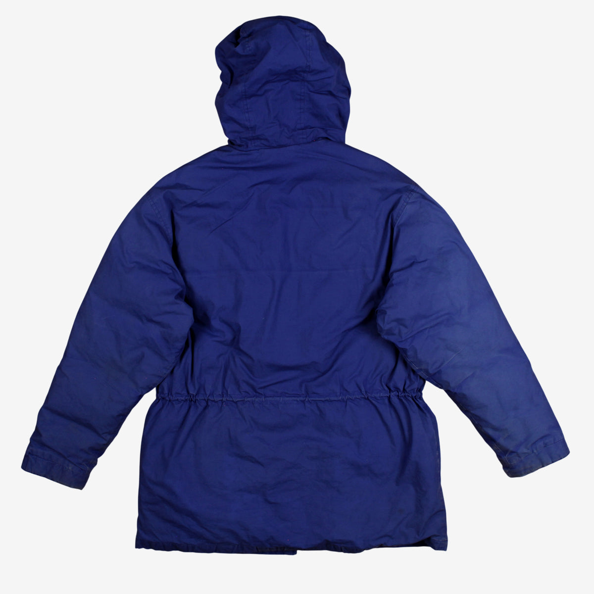 Gap Down Parka Jacket M Mens Blue Cotton Blend Hooded Lined Casual Outdoor