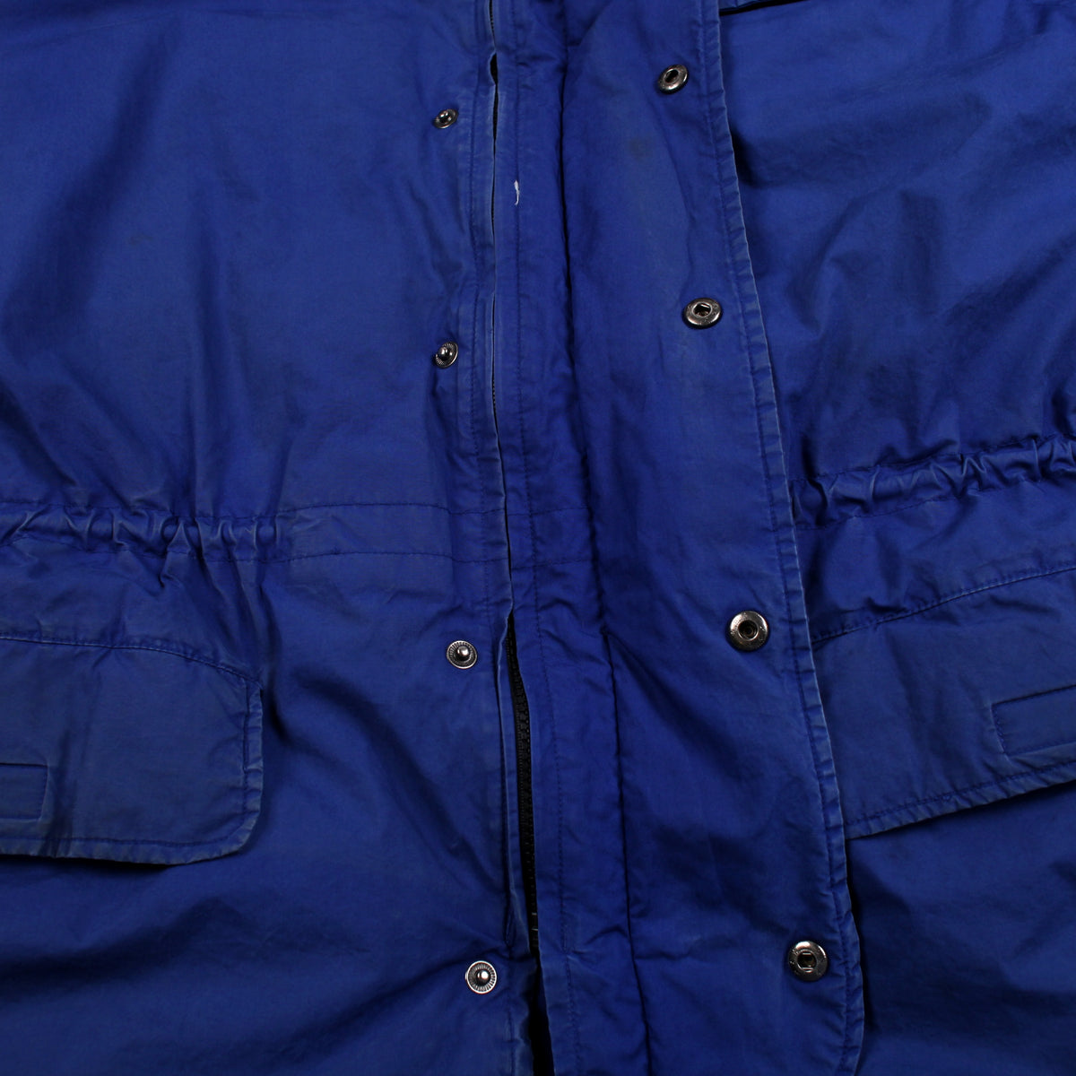 Gap Down Parka Jacket M Mens Blue Cotton Blend Hooded Lined Casual Outdoor