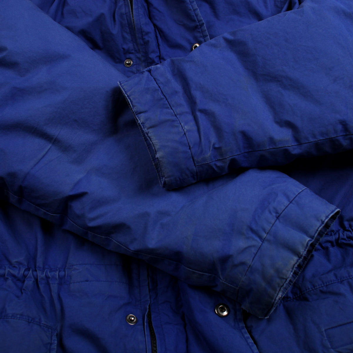 Gap Down Parka Jacket M Mens Blue Cotton Blend Hooded Lined Casual Outdoor