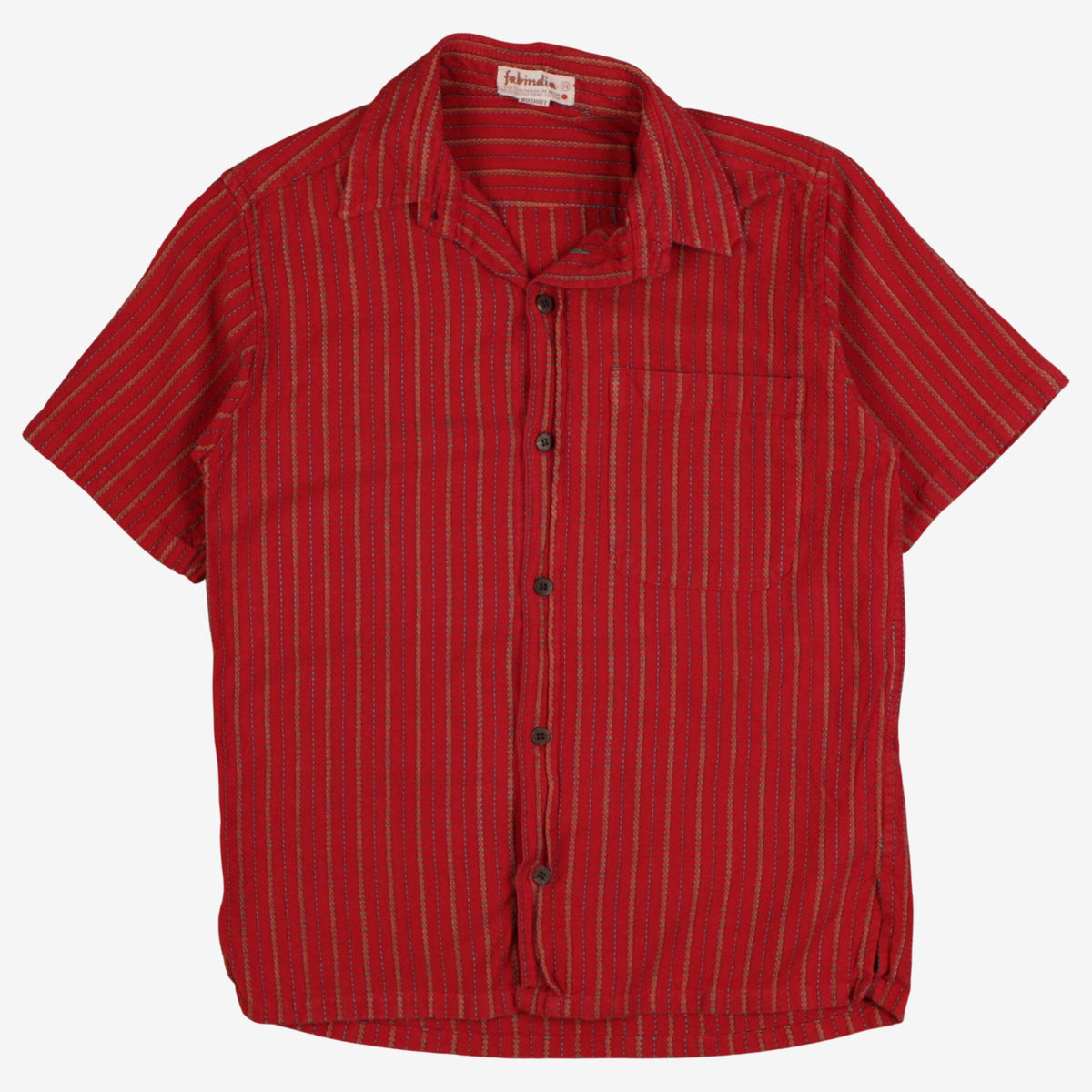 Vintage Fabindia Striped Shirt M Mens 70s