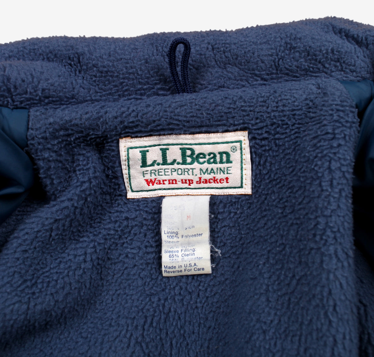 Vintage L.L. Bean Warm-up Fleece Jacket M Mens 90s