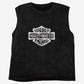 Vintage Harley Davidson T-shirt 4XL Mens 90s Sleeveless Washed Black Motorcycle