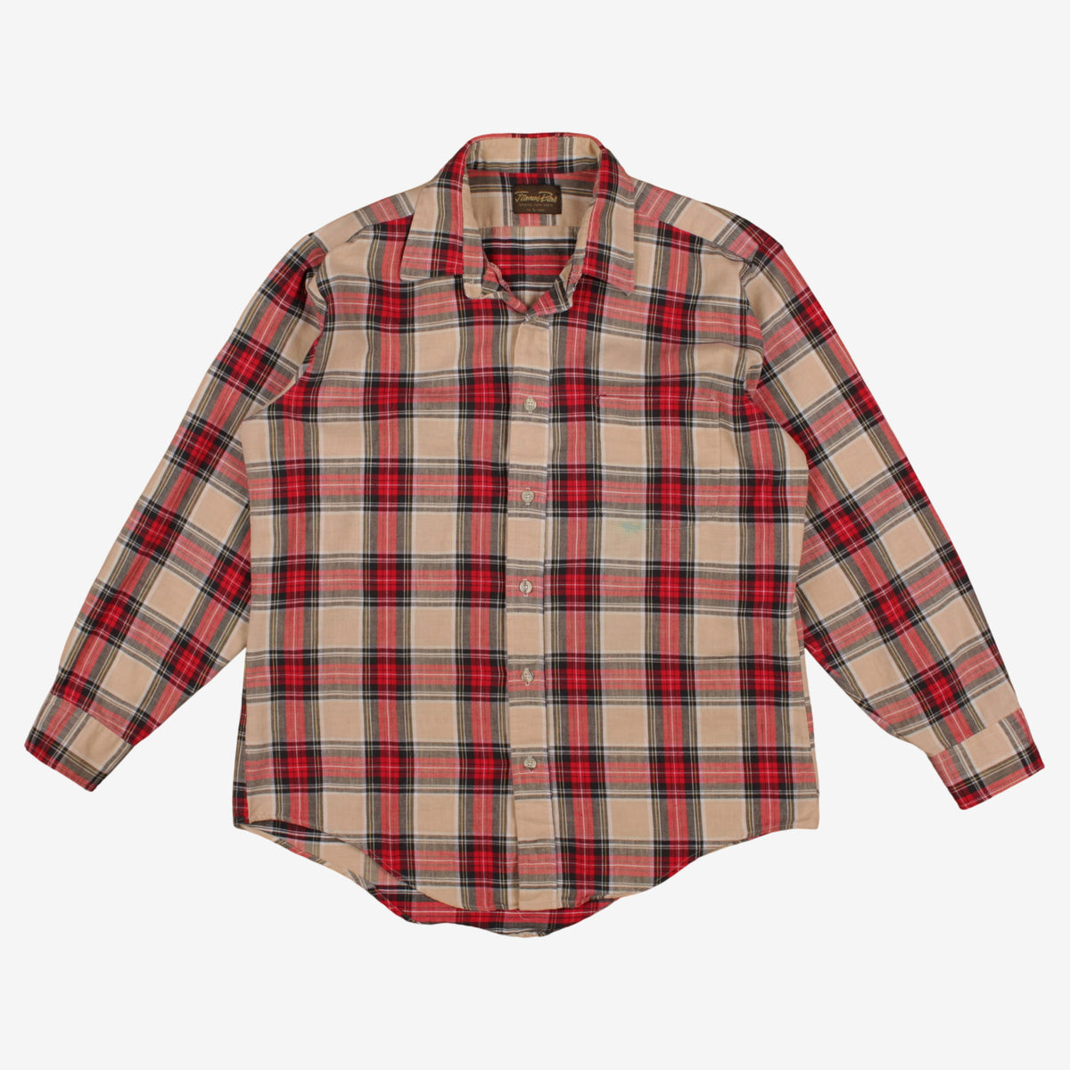 Vintage Famous Barr Workwear Flannel Shirt L Mens 80s