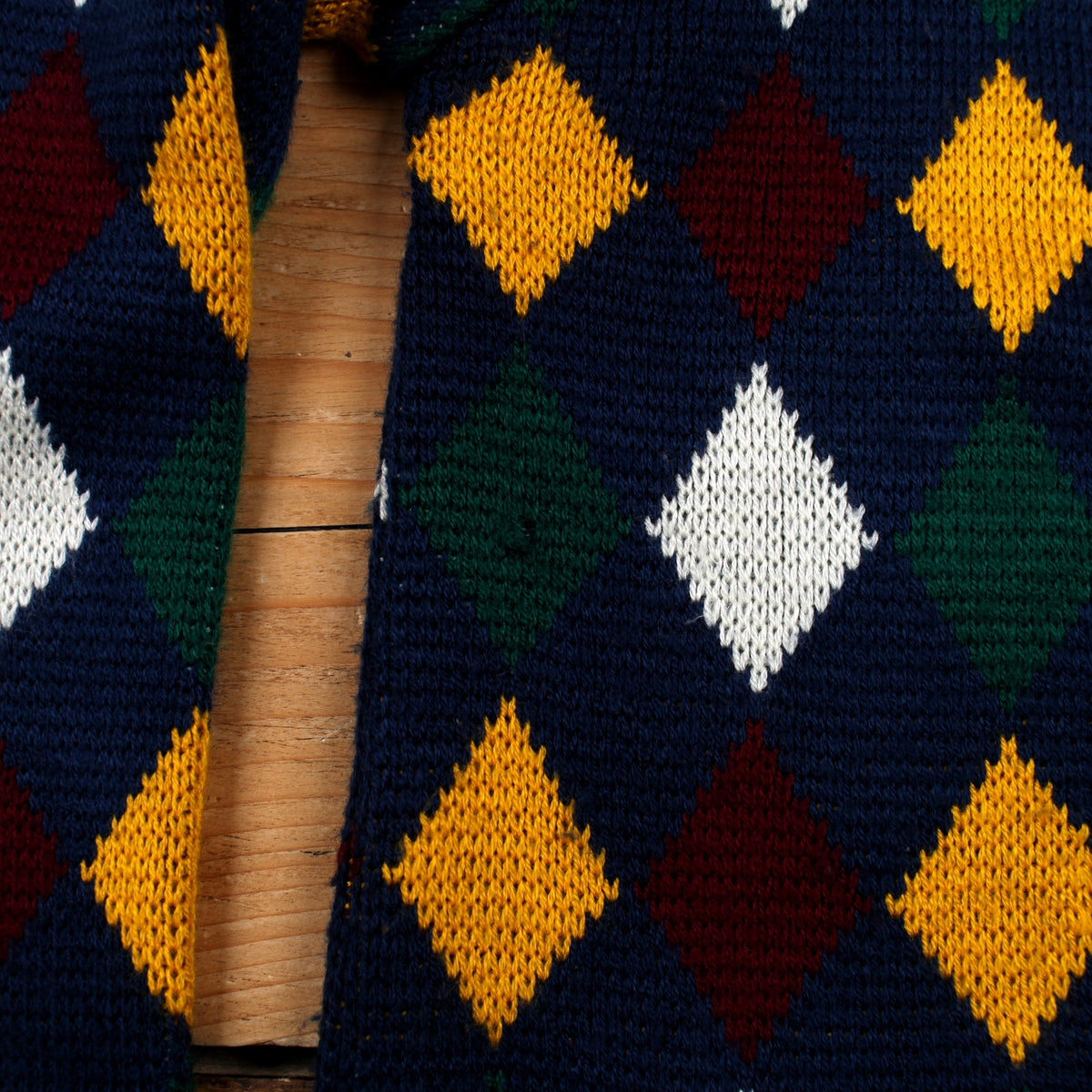 Vintage Tally Ho Argyle Cardigan M Womens 90s