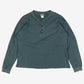 Vintage L L. Bean T-shirt M Mens 90s Green Striped Henley Long Sleeve USA Made
