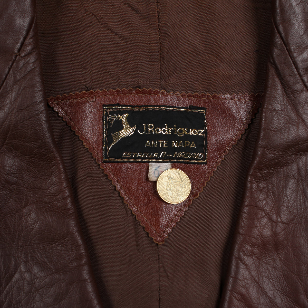 Vintage J Rodriguez Leather Jacket M Mens 70s