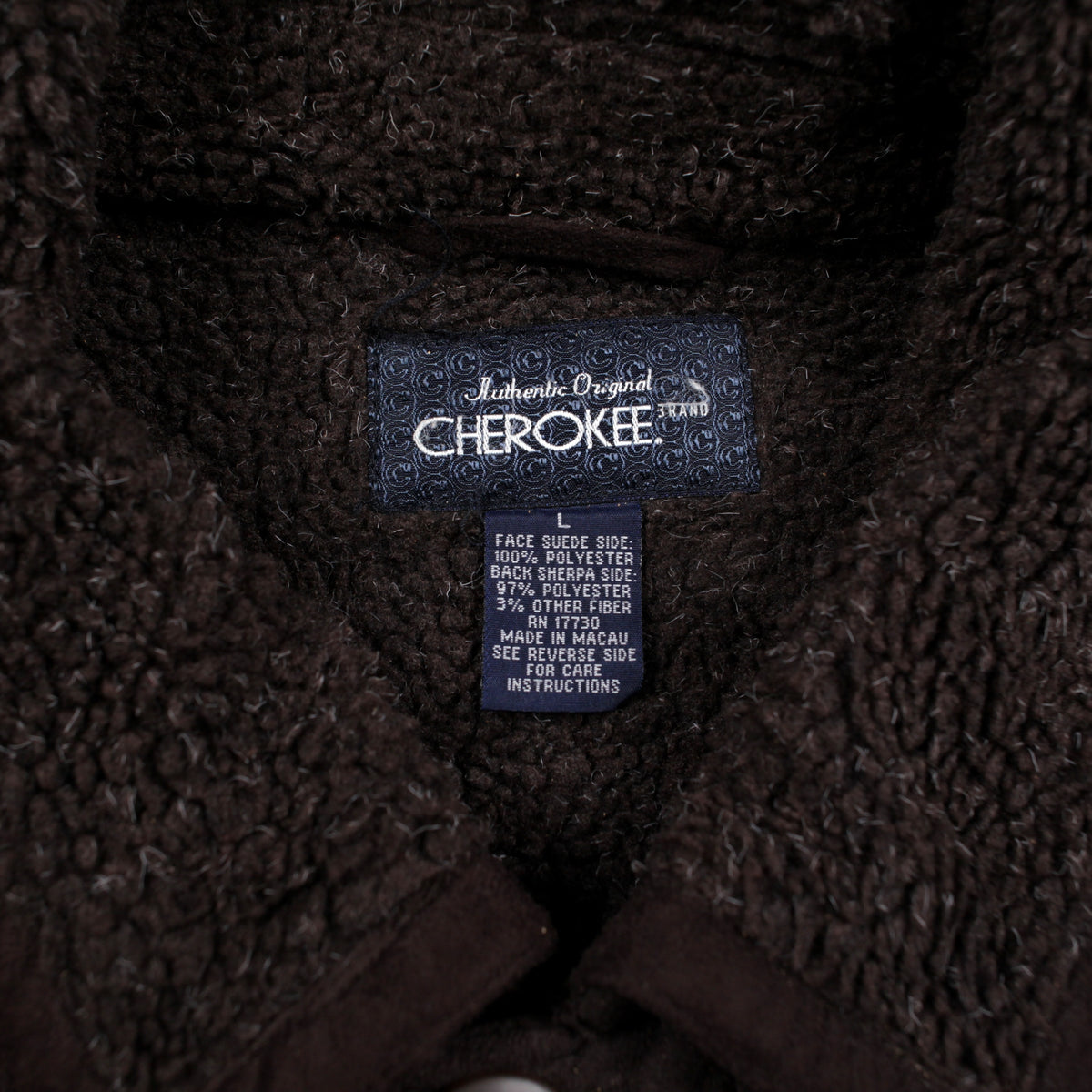 Cherokee Faux Suede Shearling Jacket L Mens 00s