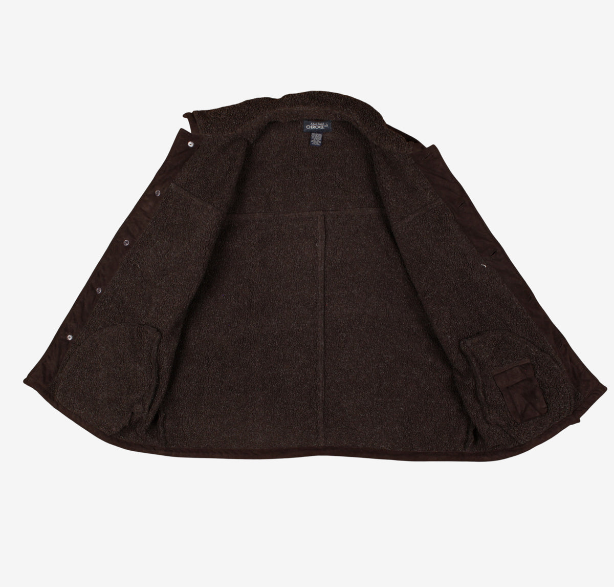 Cherokee Faux Suede Shearling Jacket L Mens 00s