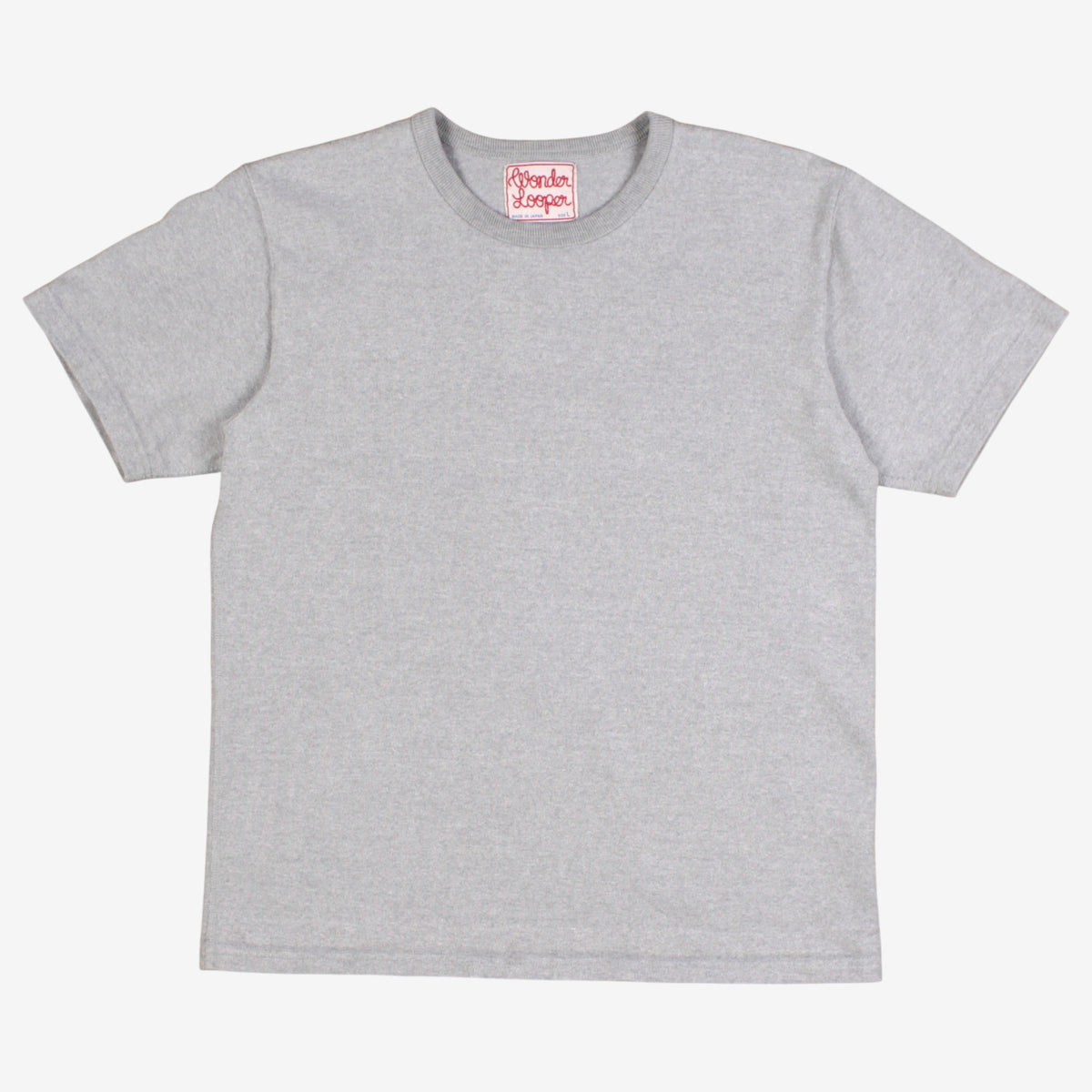 Wonder Looper Blank T-shirt L Mens 00s Grey Japan Basic Crew Neck