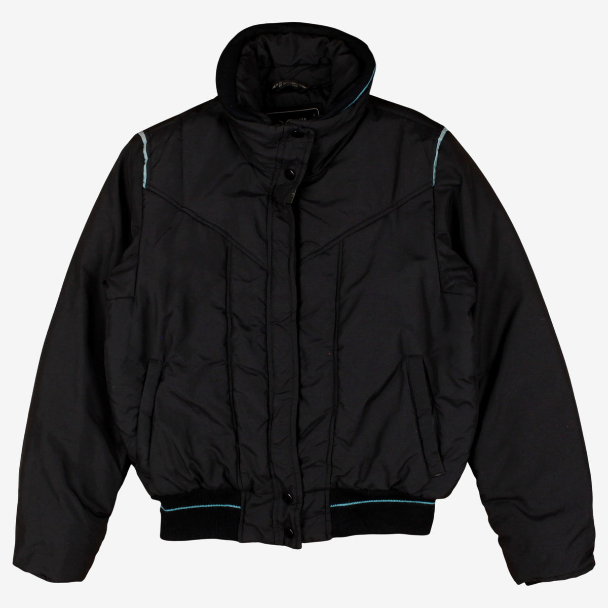 Vintage Profile Bomber Jacket Black M Womens 80s