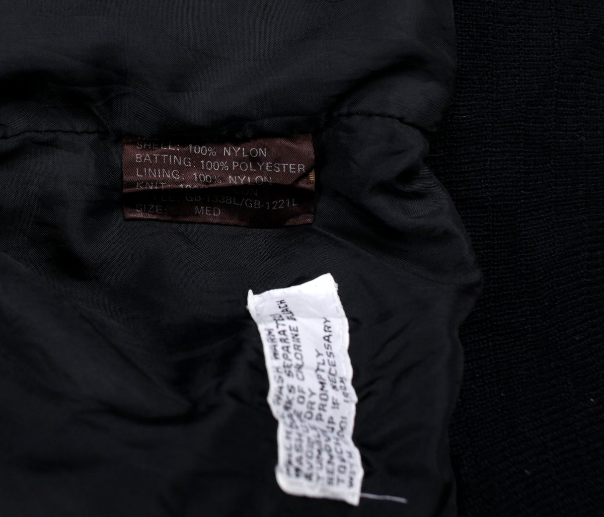 Vintage Profile Bomber Jacket Black M Womens 80s