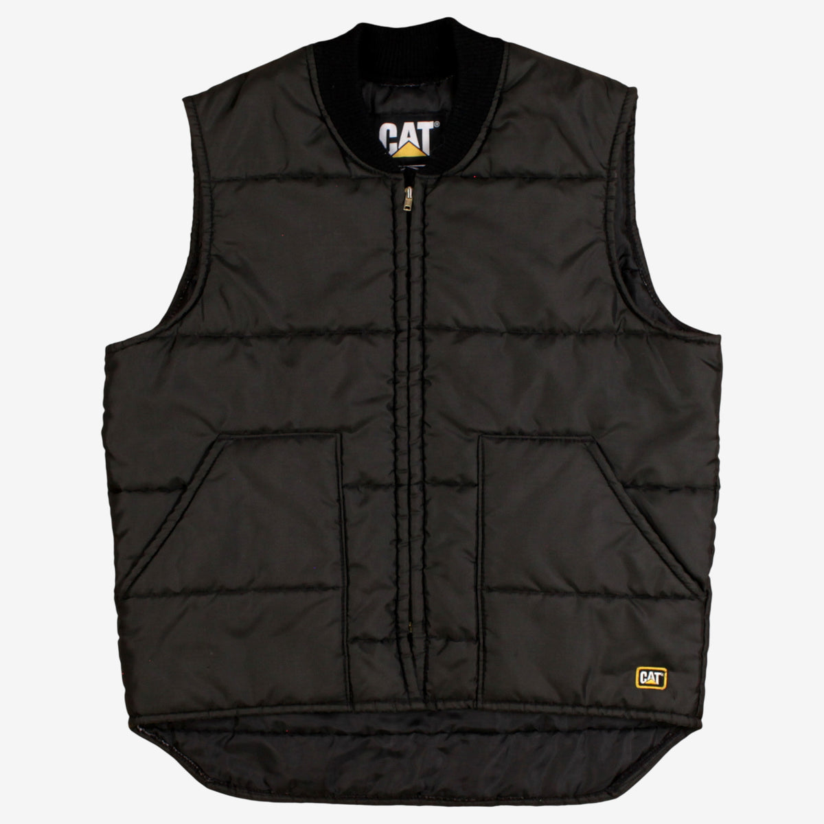 Cat Waistcoat Quilted Vest Jacket Black Mens M