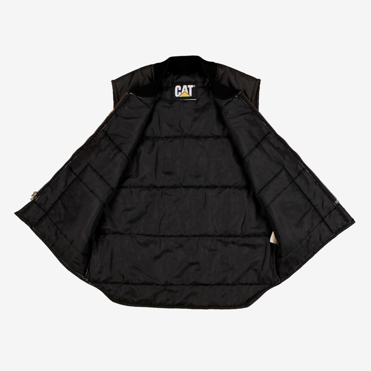 Cat Waistcoat Quilted Vest Jacket Black Mens M