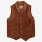 Vintage Bermans Suede Vest Jacket Mens S 70s