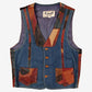 Kenneth Patchwork Leather Vest L Womens