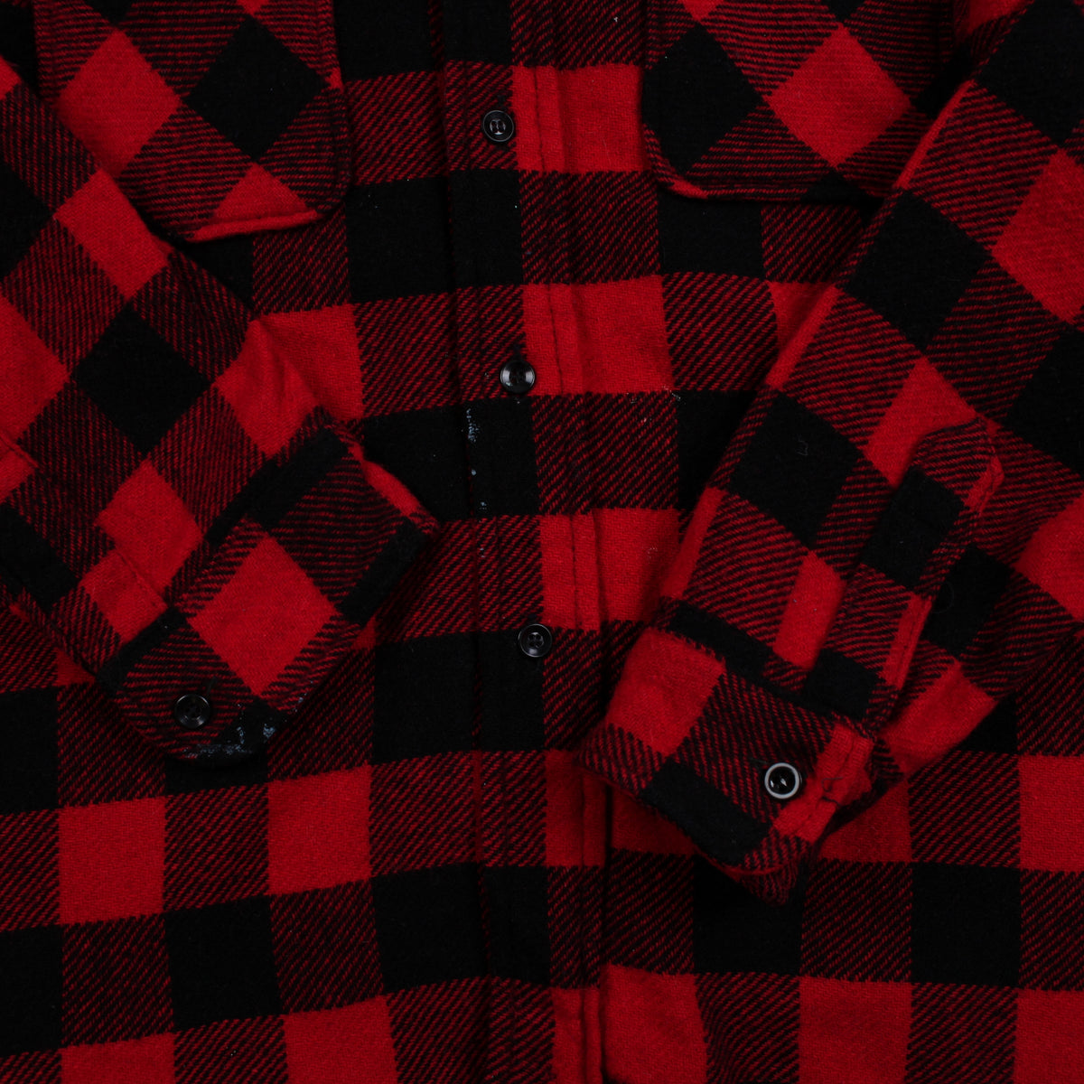 Vintage Sears Buffalo Flannel Shirt L Mens 80s