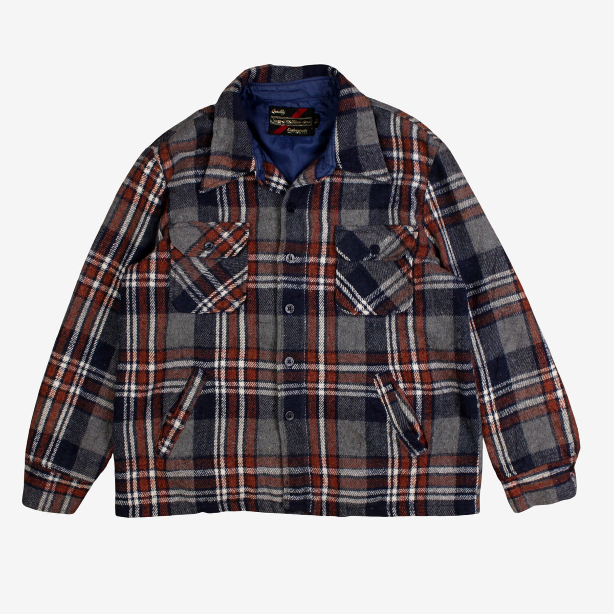 Vintage Sears Workwear Flannel Shirt L Mens 80s