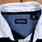 Chaps Rugby Shirt XL Mens 00s Blue Striped Embroidered Logo Long Sleeve Preppy