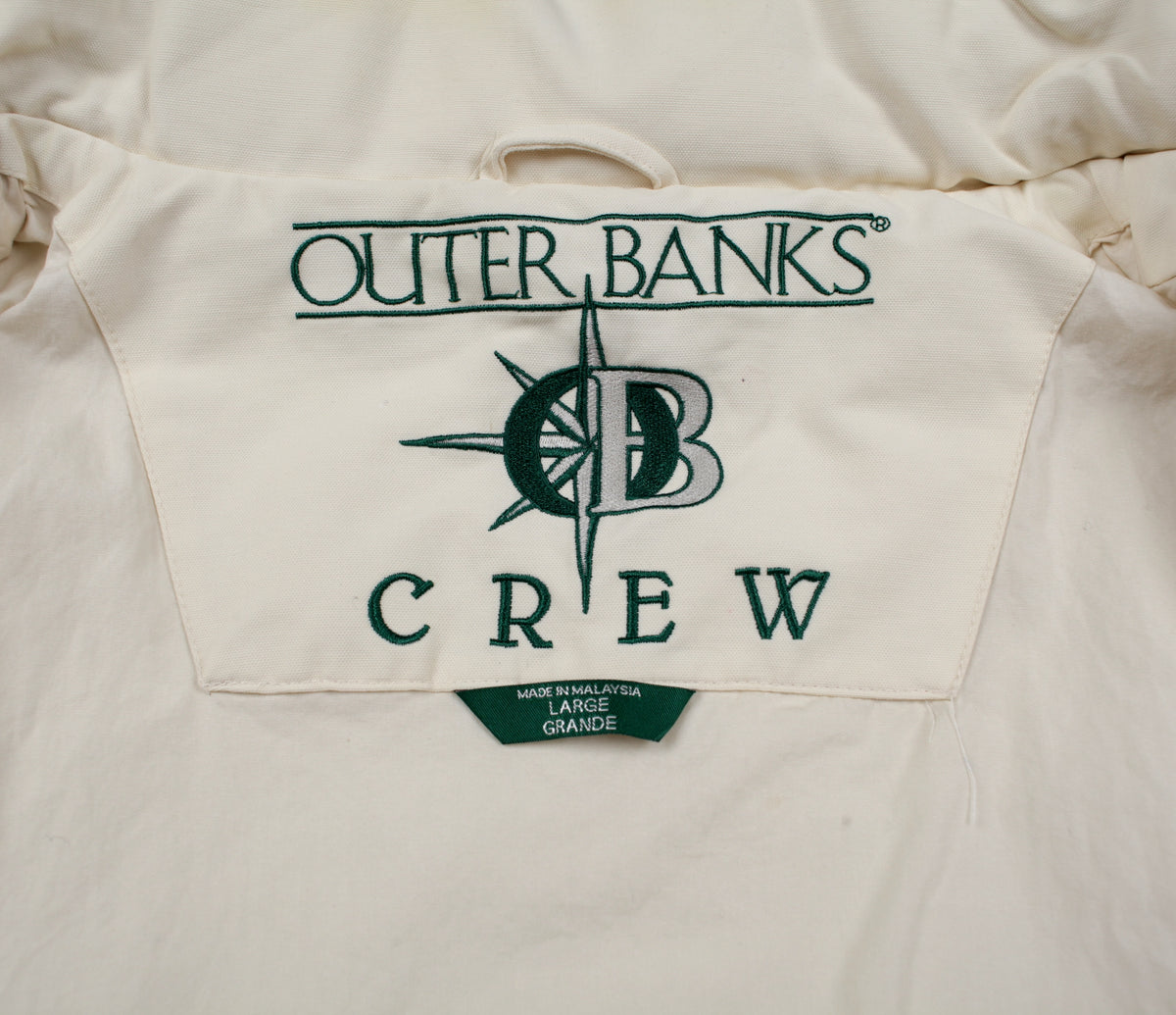 Vintage Outer Banks Crew Bomber Jacket L Mens 90s