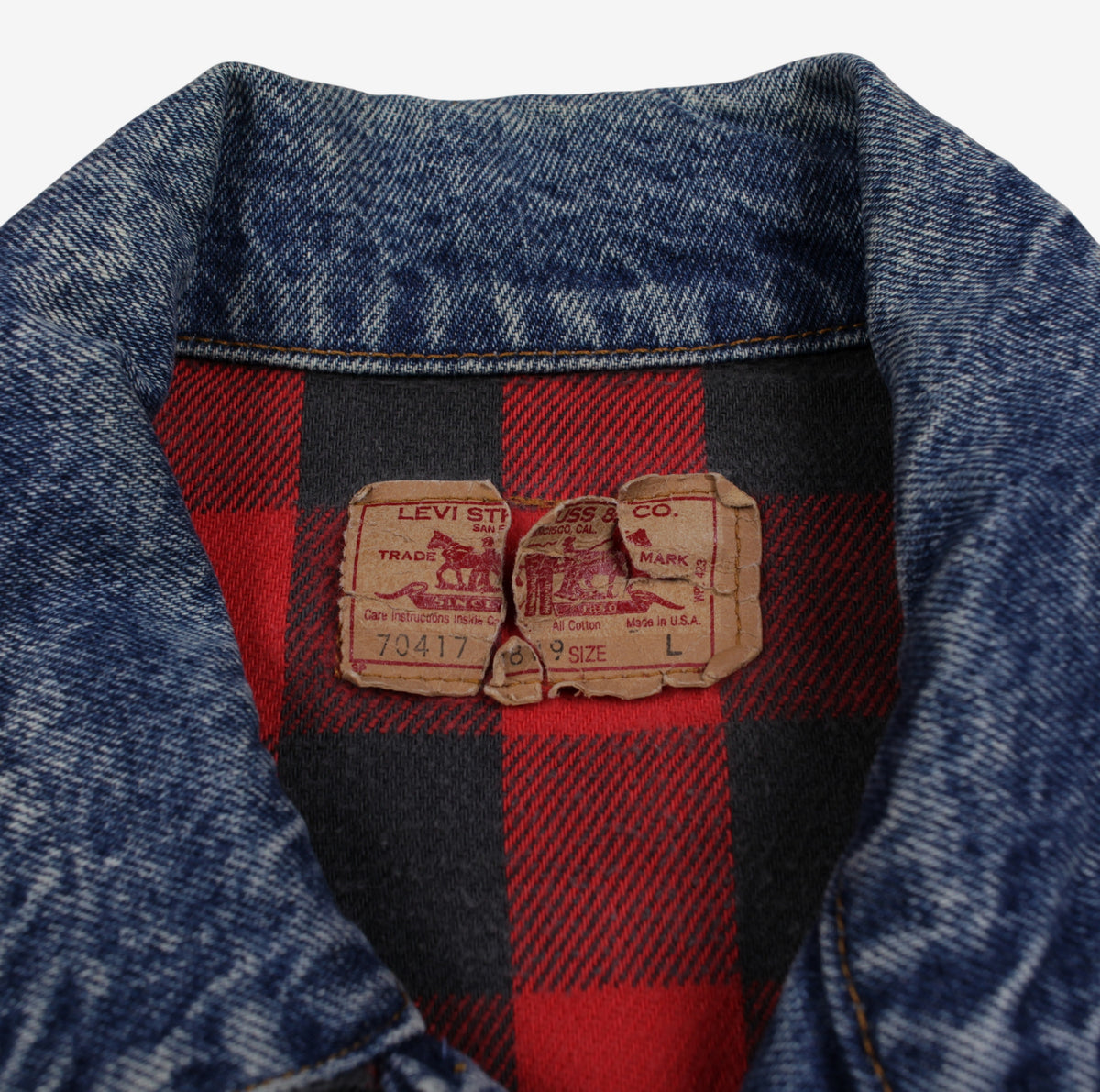 Vintage Levis Denim Jacket L Mens 90s