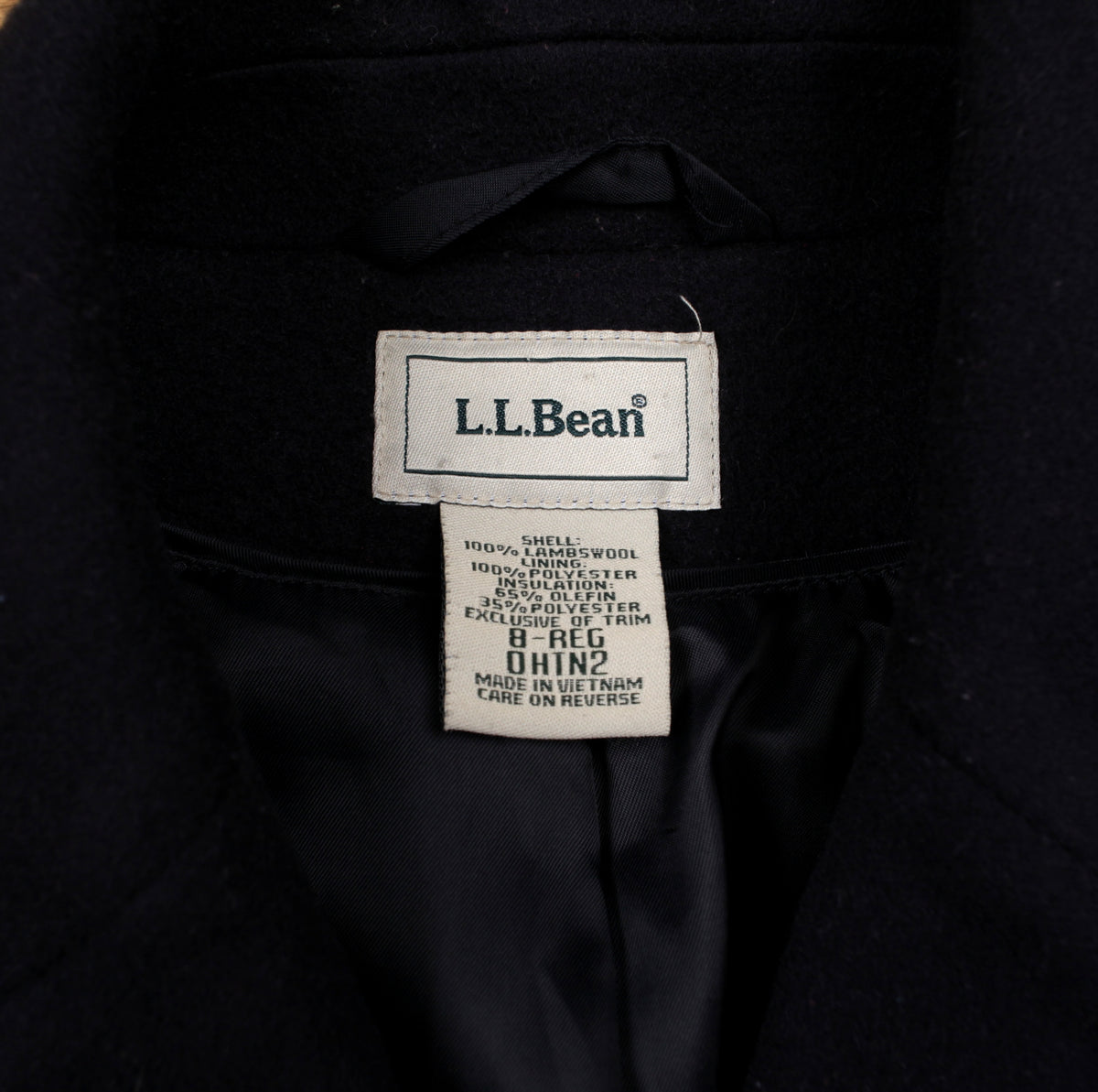 L.L. Bean Wool Coat Jacket 8 Womens 00s