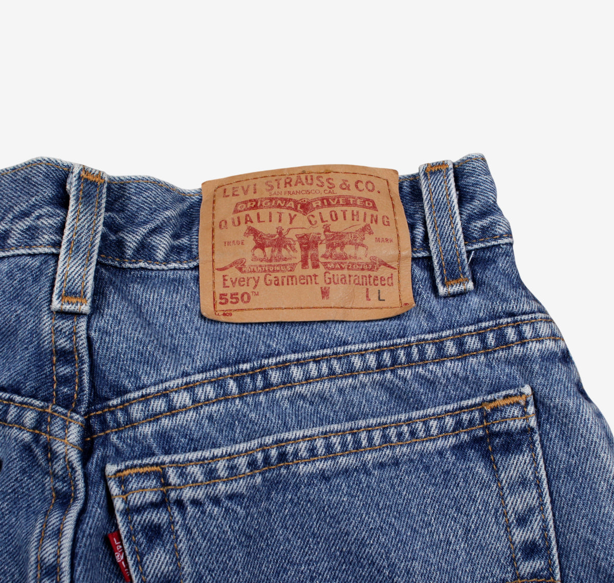Vintage Levis 550 Jeans Relaxed Taper 28x34 Womens 90s