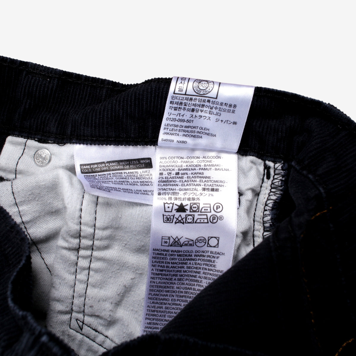 Levis 502 Corduroy Trousers Pants Regular Taper 30x28 00s