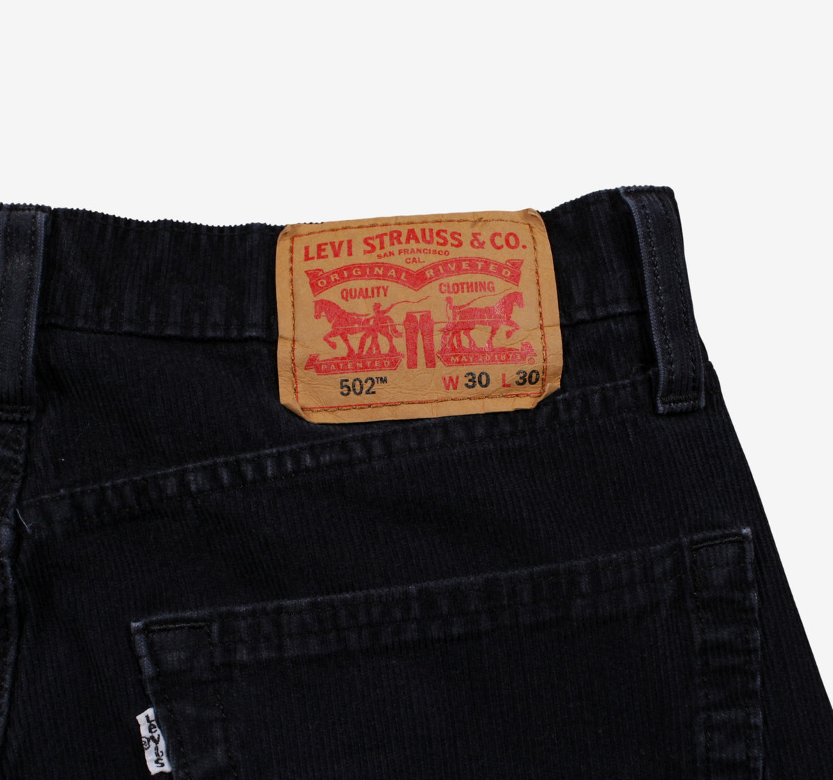 Levis 502 Corduroy Trousers Pants Regular Taper 30x28 00s