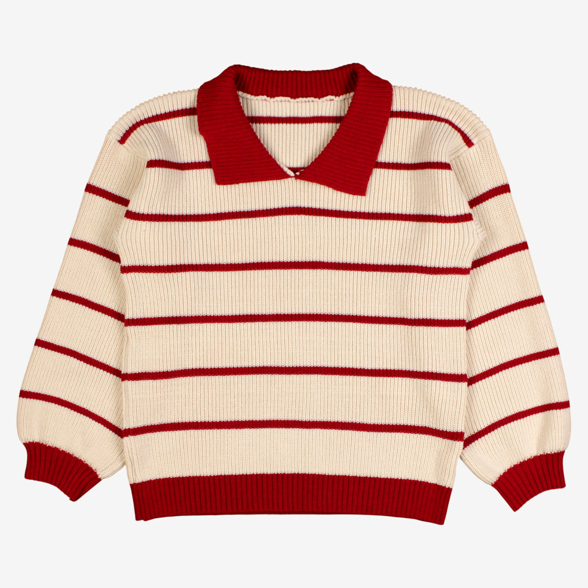 Striped Collared Sweater Jumper L Womens
