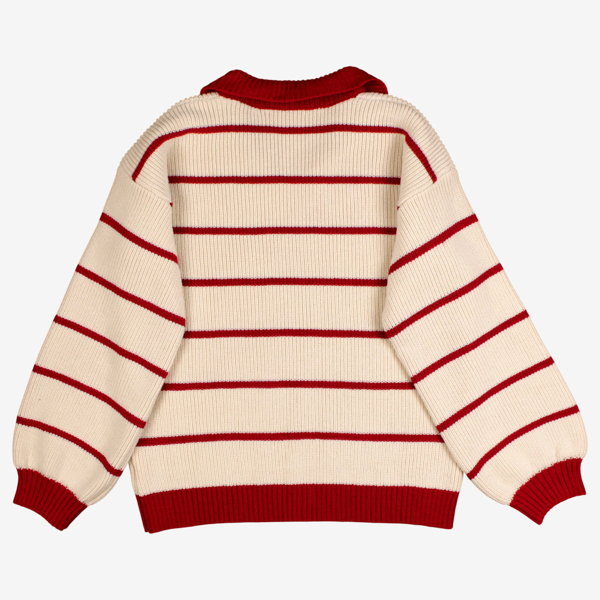 Striped Collared Sweater Jumper L Womens