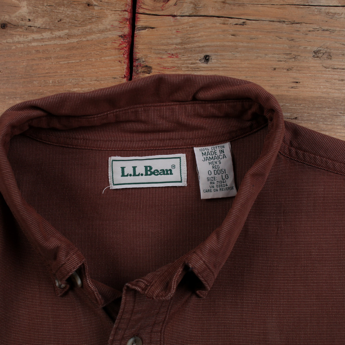 L.L. Bean Cotton Workwear Shirt L Mens