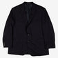 Chaps Wool Blazer Jacket 48L Mens Navy Blue Lined Preppy Smart Suit