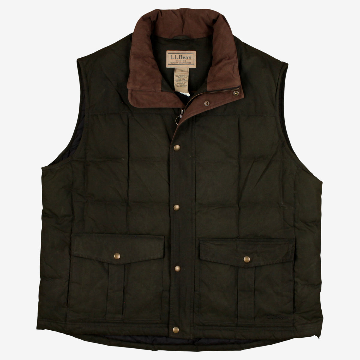 L.L. Bean Waxed Cotton Vest XL Mens