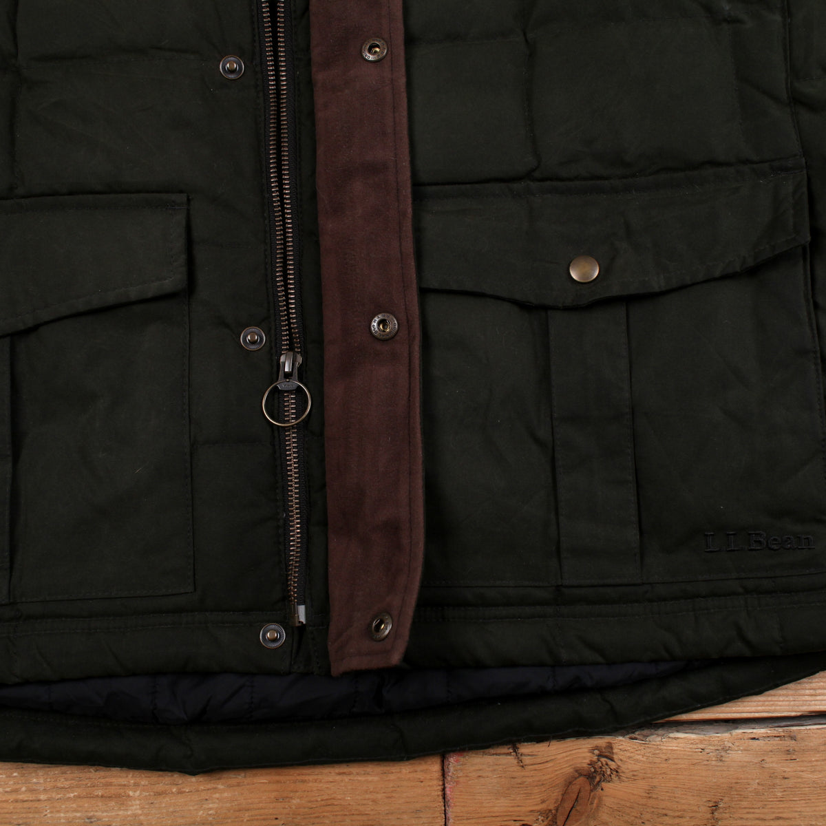 L.L. Bean Waxed Cotton Vest XL Mens