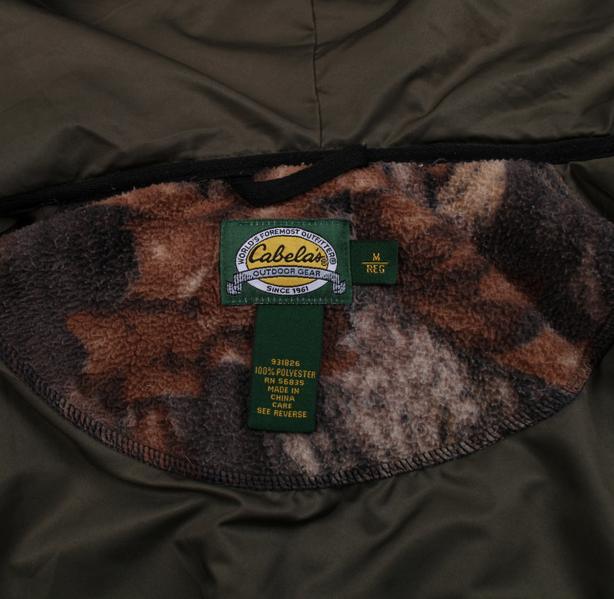 Cabelas Real Tree Camo Fleece Jacket M Mens 00s