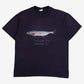 Vintage Anvil Fish T-shirt L Mens 90s Blue USA Made Outer Banks Single Stitch