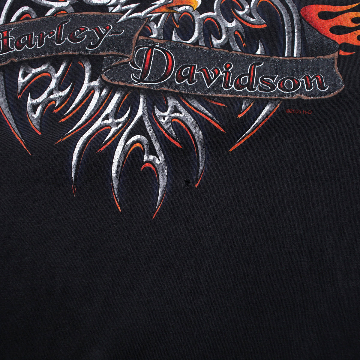 Y2k Harley Davidson Biker T-shirt M Mens 00s Black Savannah Georgia Motorcycle