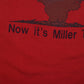 Vintage Miller Graphic T-shirt L Mens 90s Red USA Made Single Stitch Army