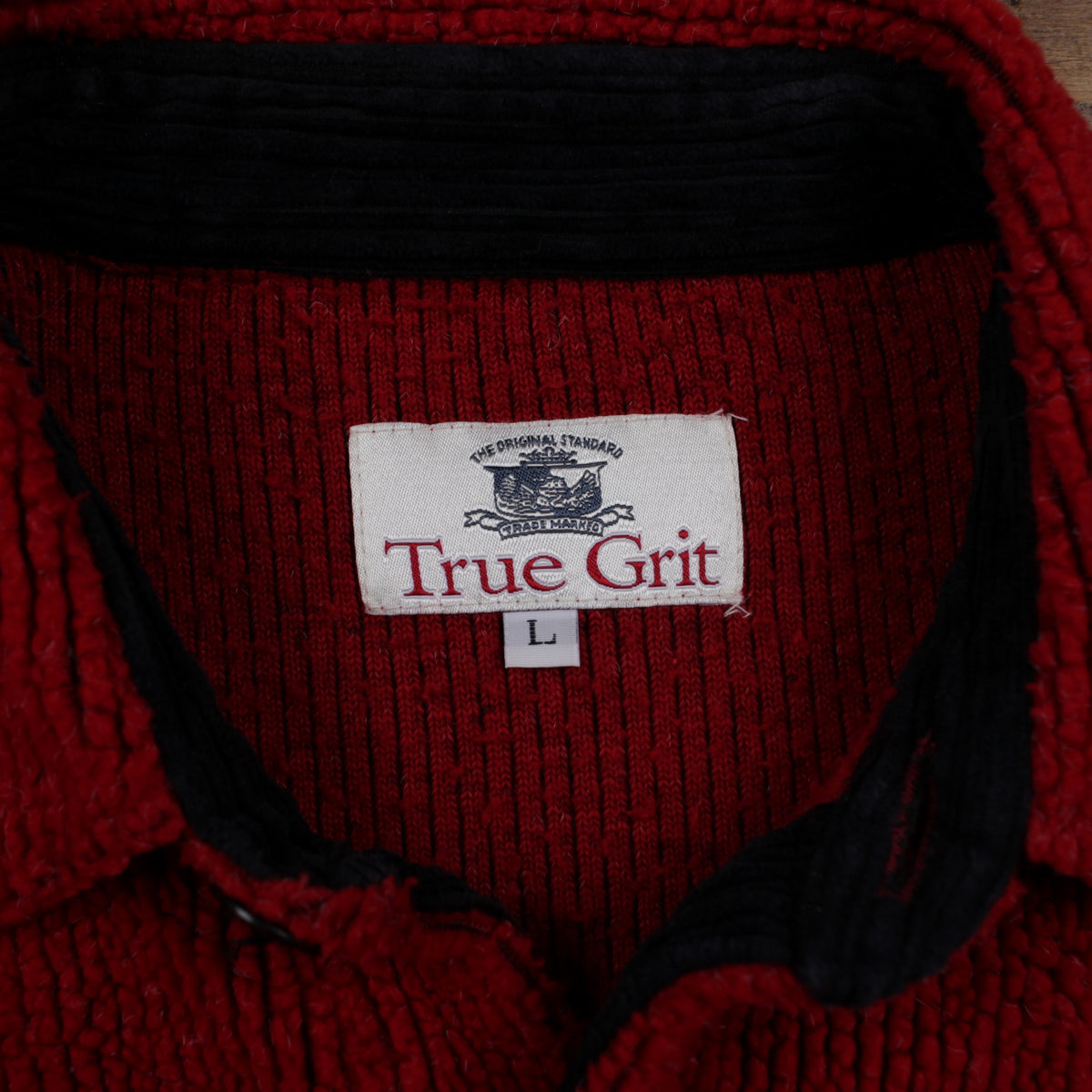 Vintage True Grit Fleece Shirt L Mens 90s