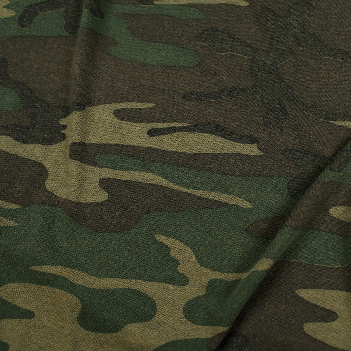 Single Stitch Camo Ringer T-shirt XL Mens 00s Green Camouflage Pattern Military