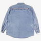 Vintage Woolrich Embroidered Denim Western Shirt L Womens