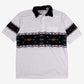 Vintage Prairie Fire Polo Shirt L Mens 90s White Southwestern Pattern Pocket Tee