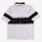Vintage Prairie Fire Polo Shirt L Mens 90s White Southwestern Pattern Pocket Tee