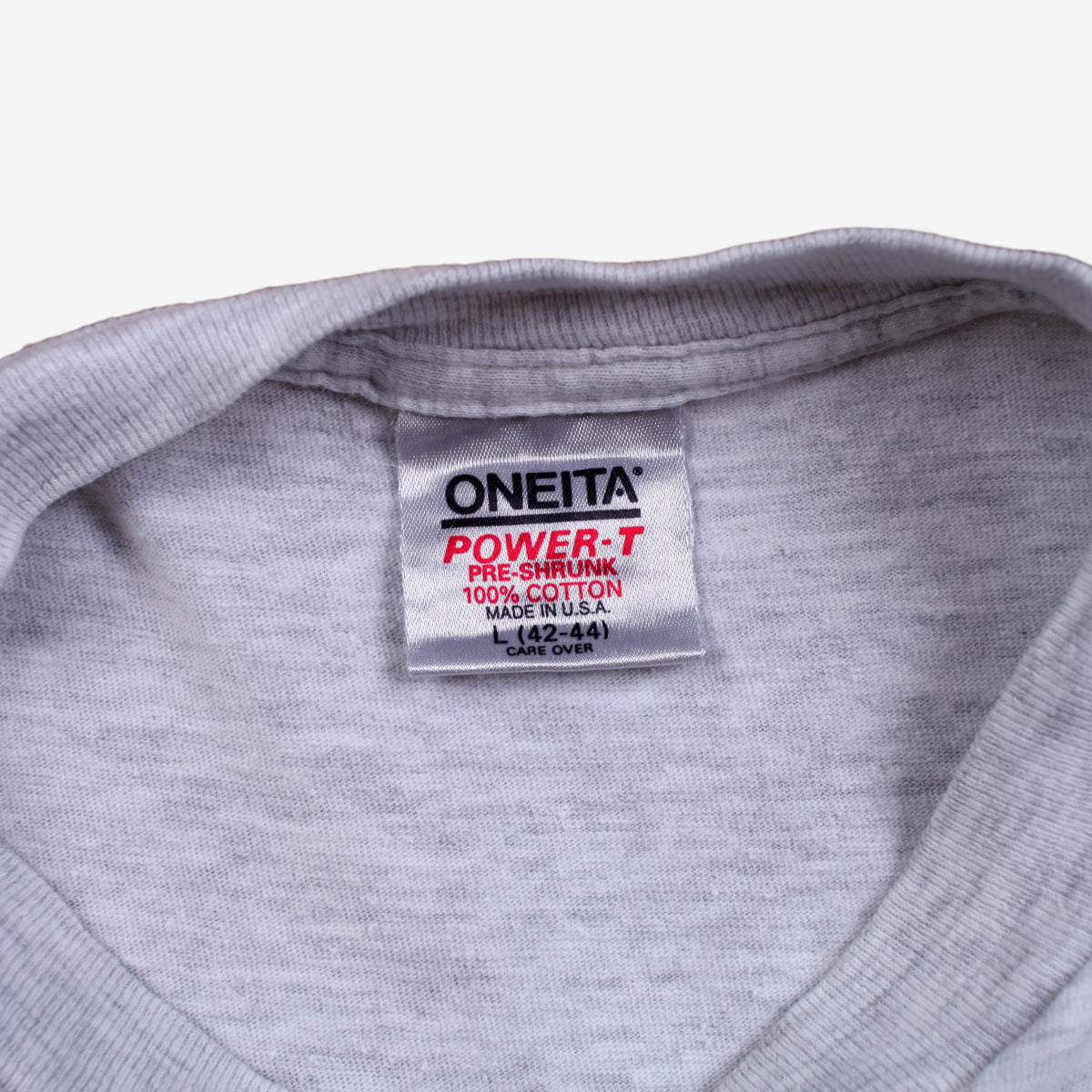 Vintage 1990 Oneita T-shirt L Mens 90s Grey Lambda Chi Alpha USA Single Stitch