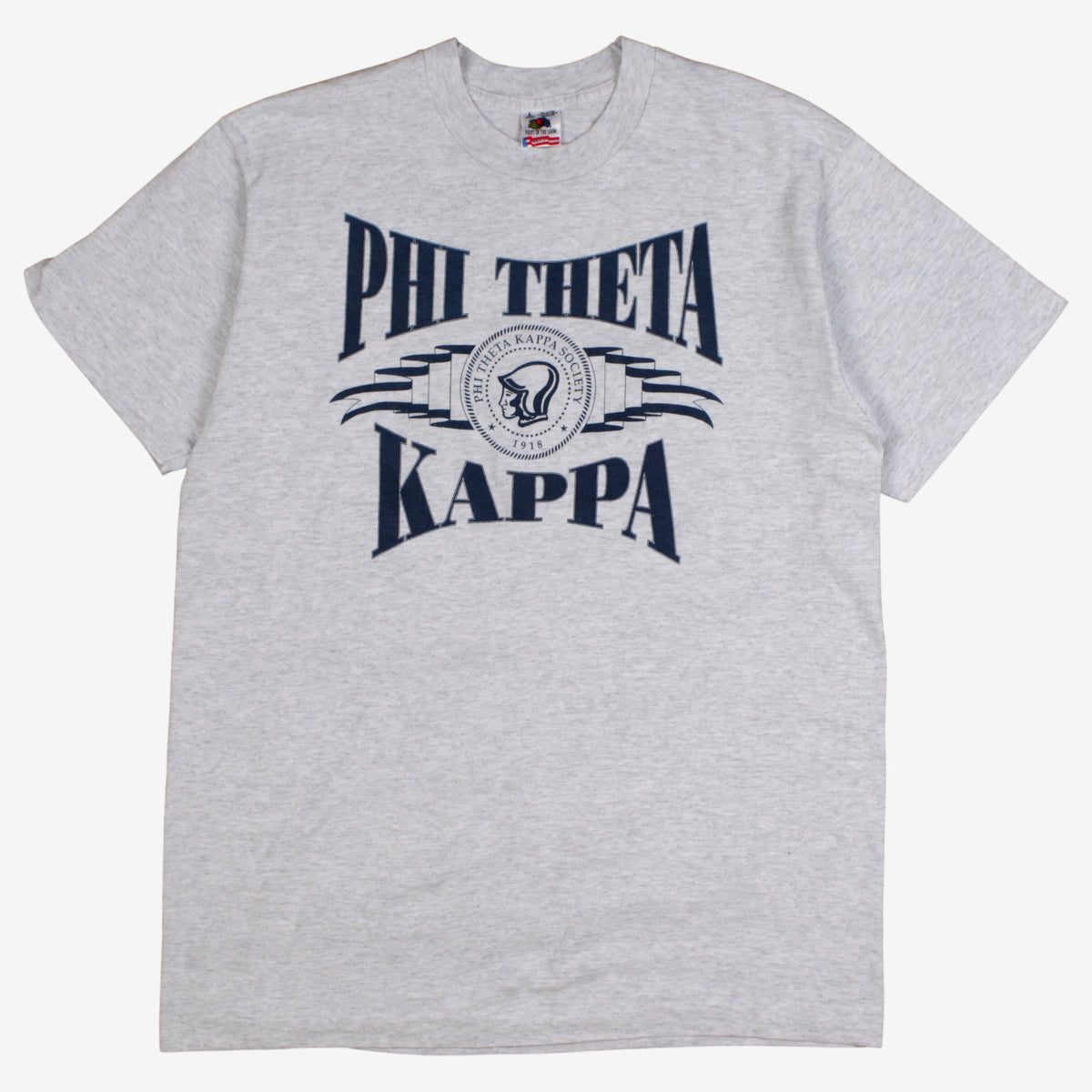 Vintage Fruit Of The Loom T-shirt L Mens 90s Fraternity Grey Single Stitch