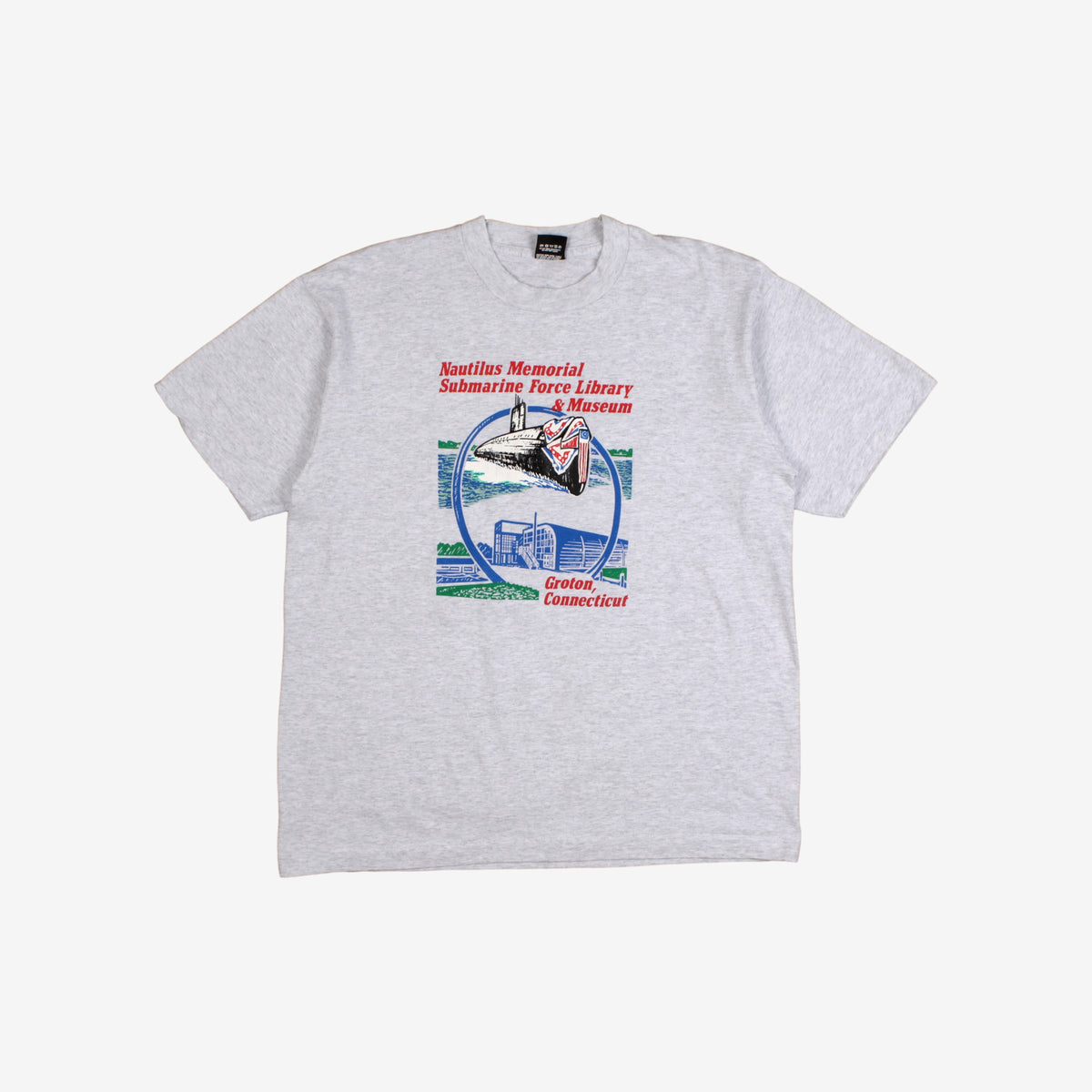 Vintage Screen Stars Best T-shirt L Mens 90s Grey Nautilus Submarine USA Made