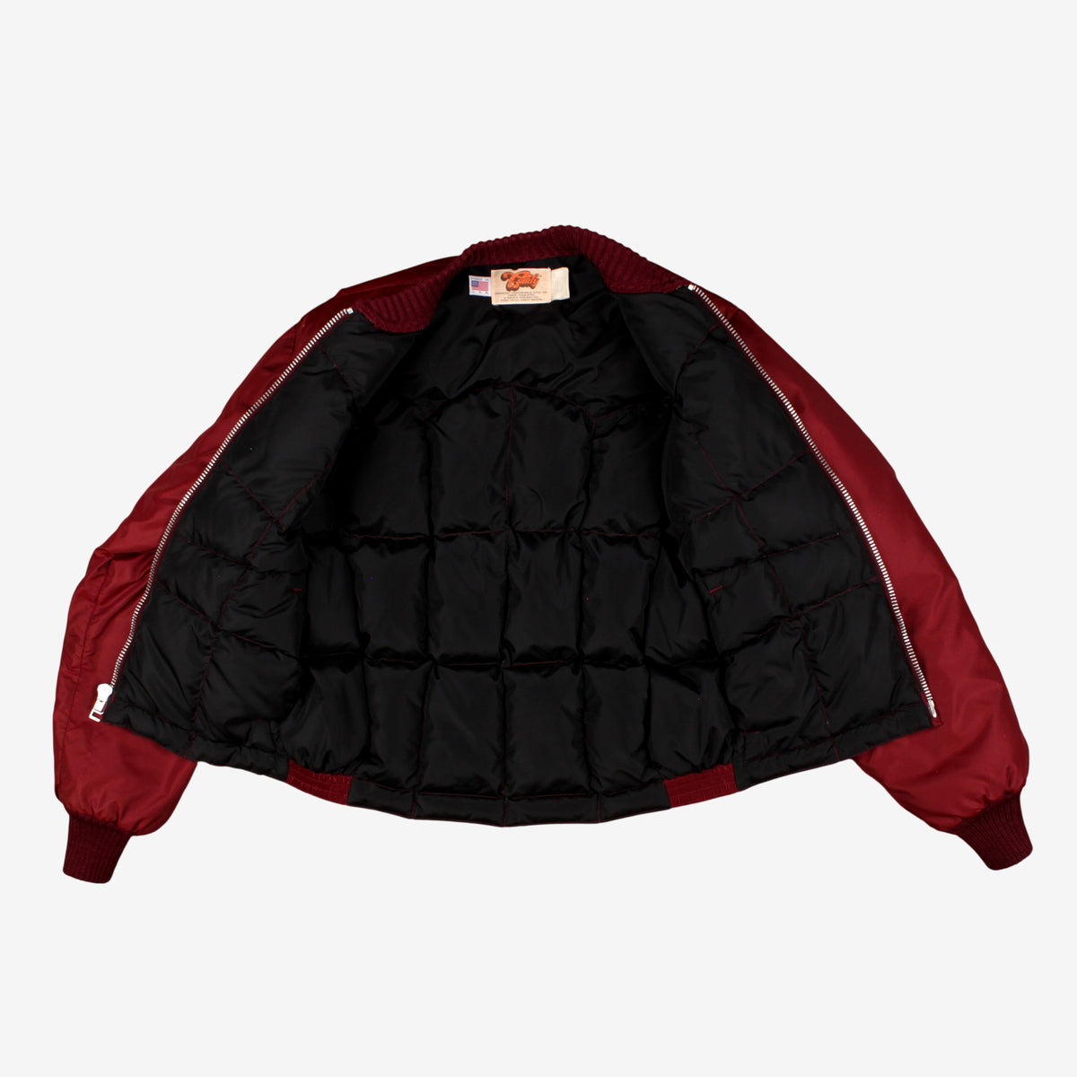 Vintage Comfy Down Puffer Bomber Jacket S Mens 80s