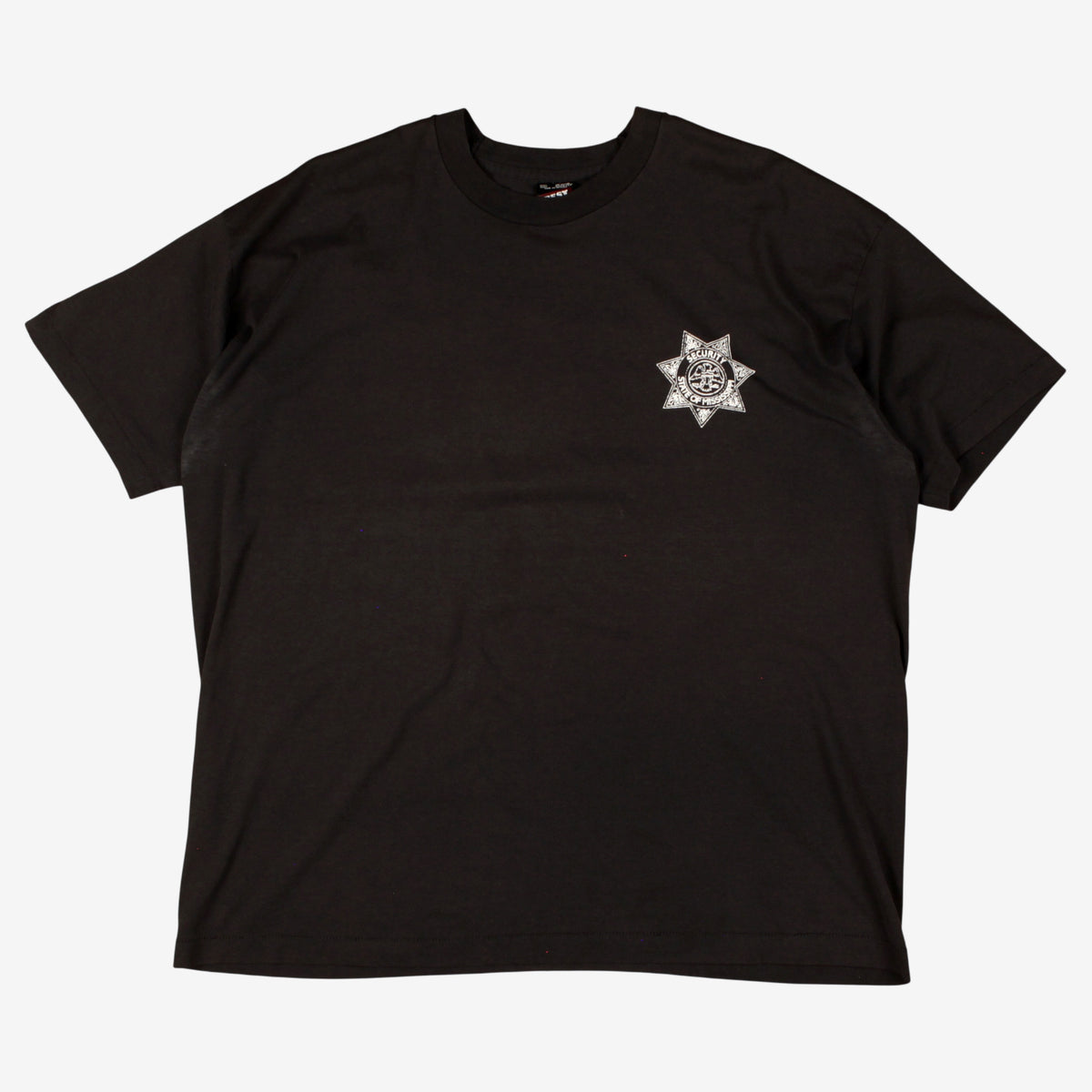 Vintage Best Fruit Of The Loom T-shirt 2XL Mens 90s Black Security Single Stitch